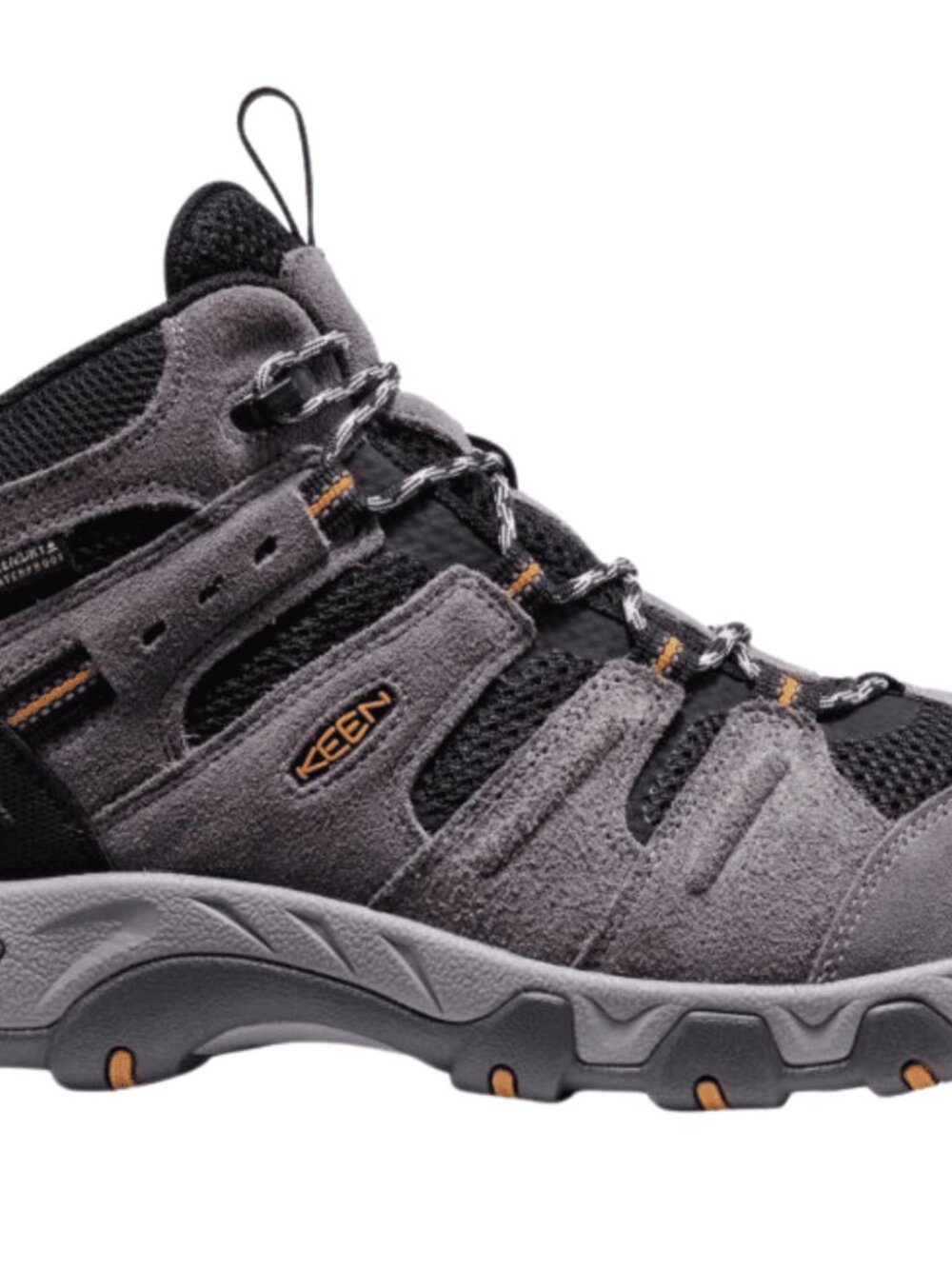 KEEN Headout Mid Waterproof Hiking Boots Mens Size 14 Leather Magnet Orange